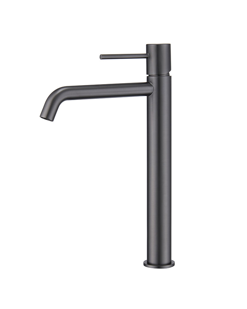 TALL BASIN MIXER BLACK GUN METAL MONZA SERIES