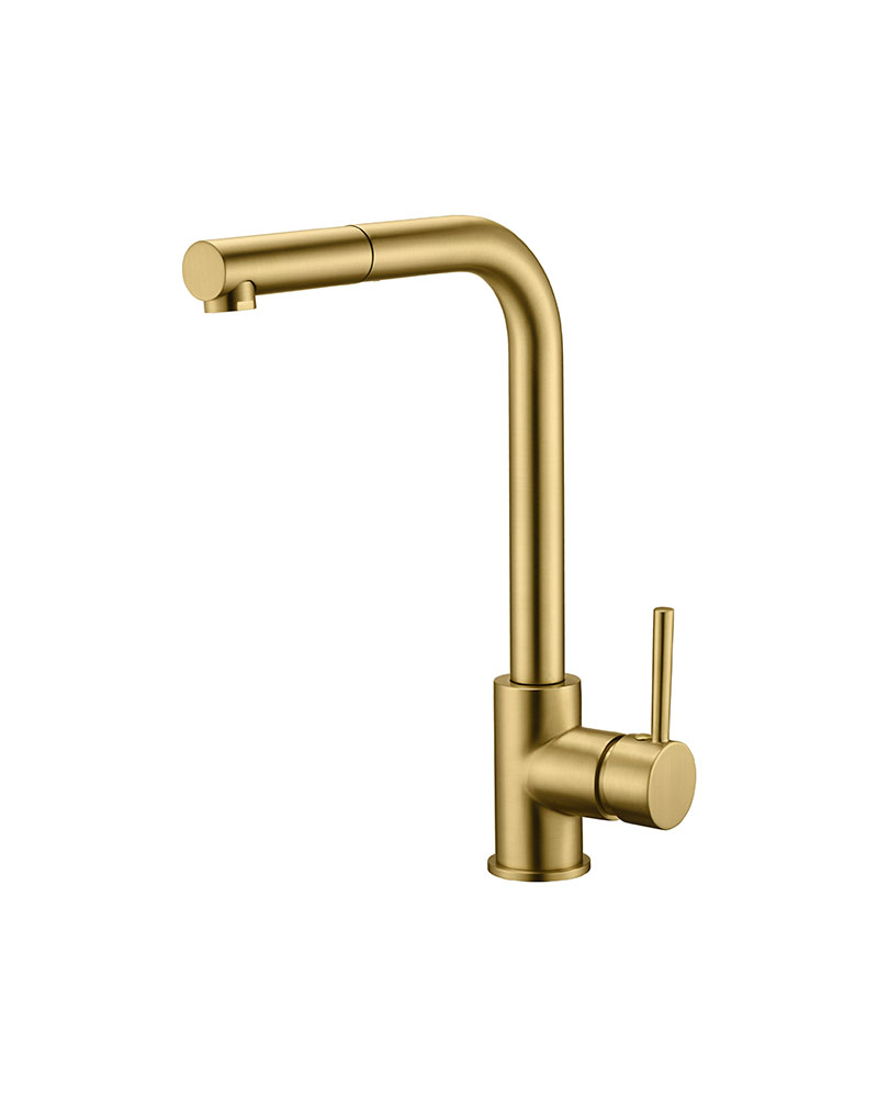 BRUSHED BRASS  SINGLE-LEVER PULL-OUT KITCHEN FAUCET MALTA SERIES
