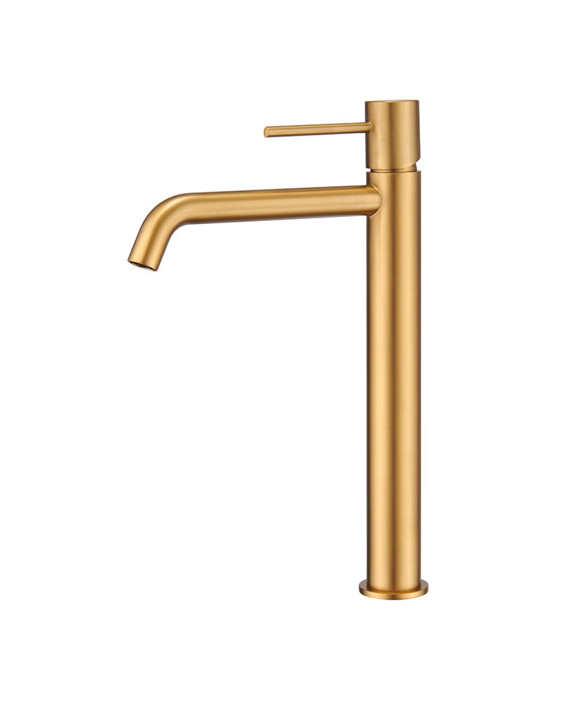 MONZA SERIES – BRUSHED GOLD TALL WASHBASIN MIXER