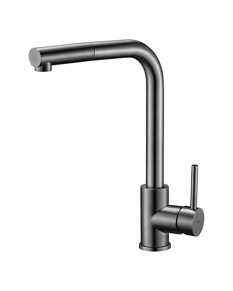 SINGLE-LEVER PULL-OUT KITCHEN FAUCET BLACK GUN METAL MALTA SERIES