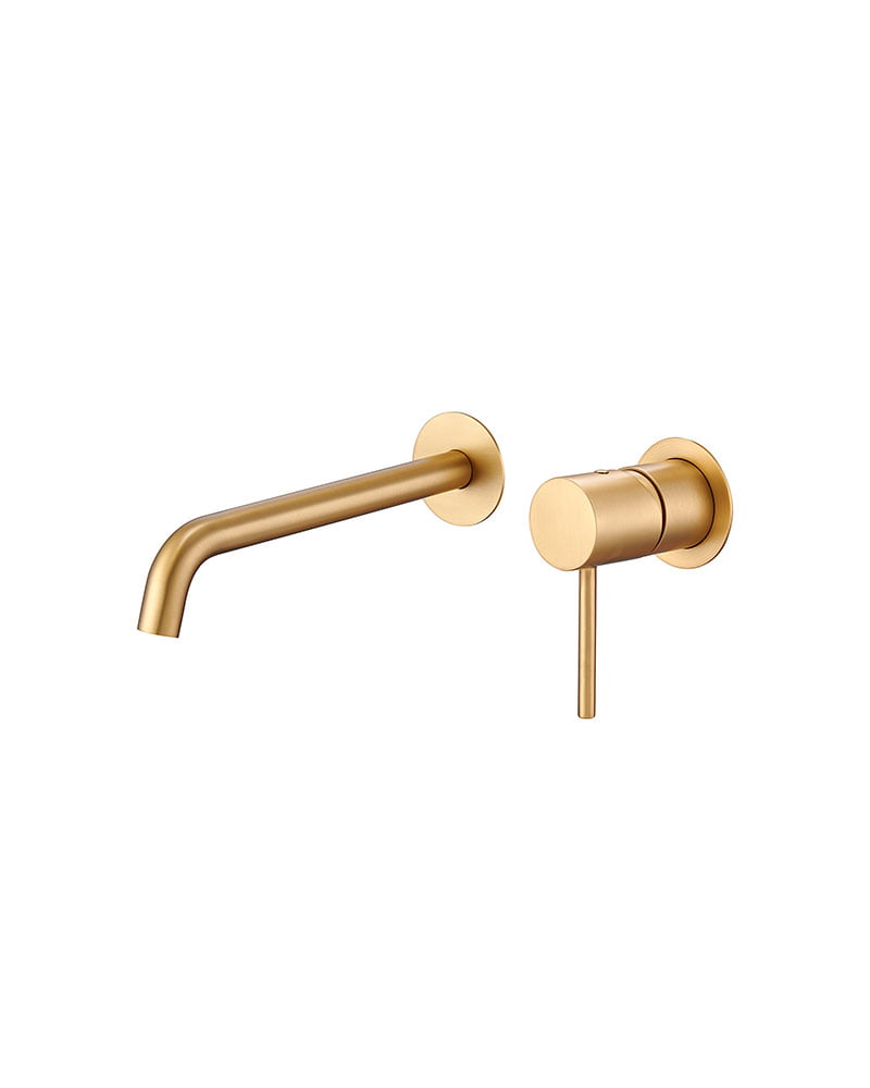 MONZA SERIES BRUSHED GOLD SINGLE HANDLE RECESSED SINK FAUCET