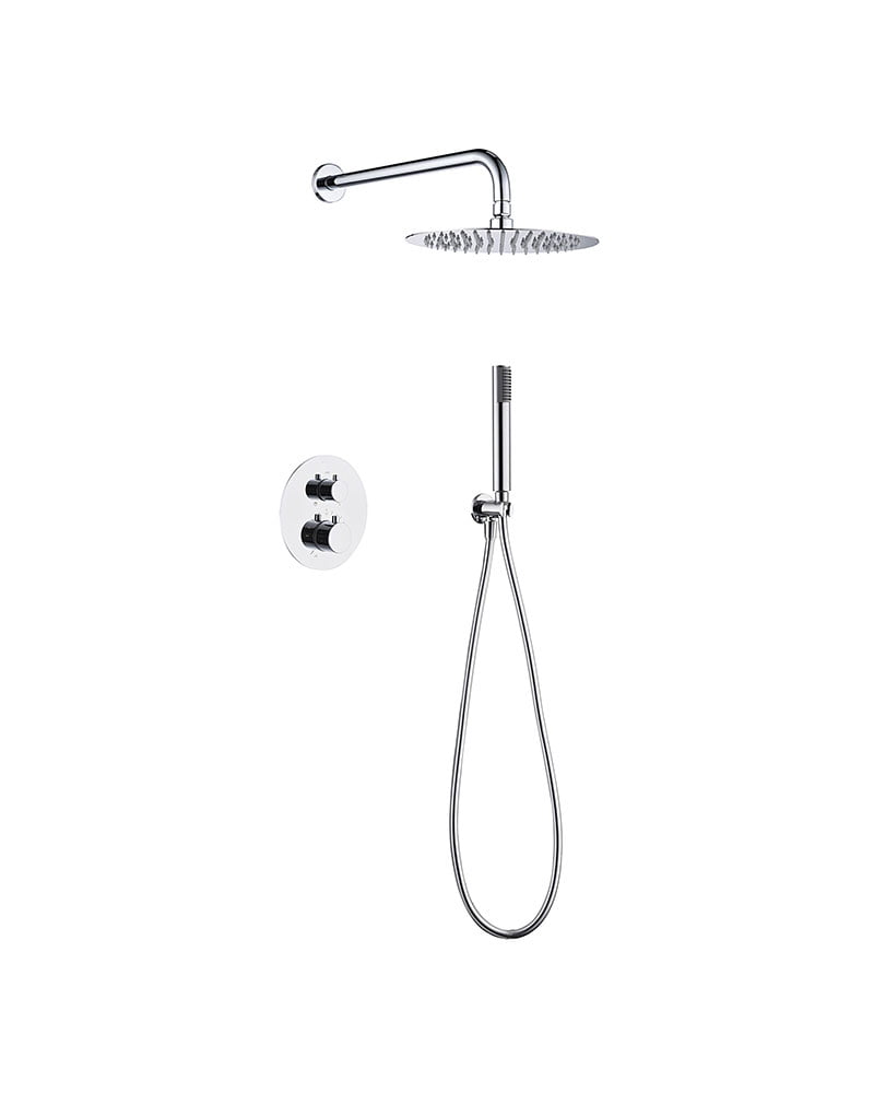 MONZA SERIES CHROME BUILT-IN THERMOSTATIC SHOWER SET