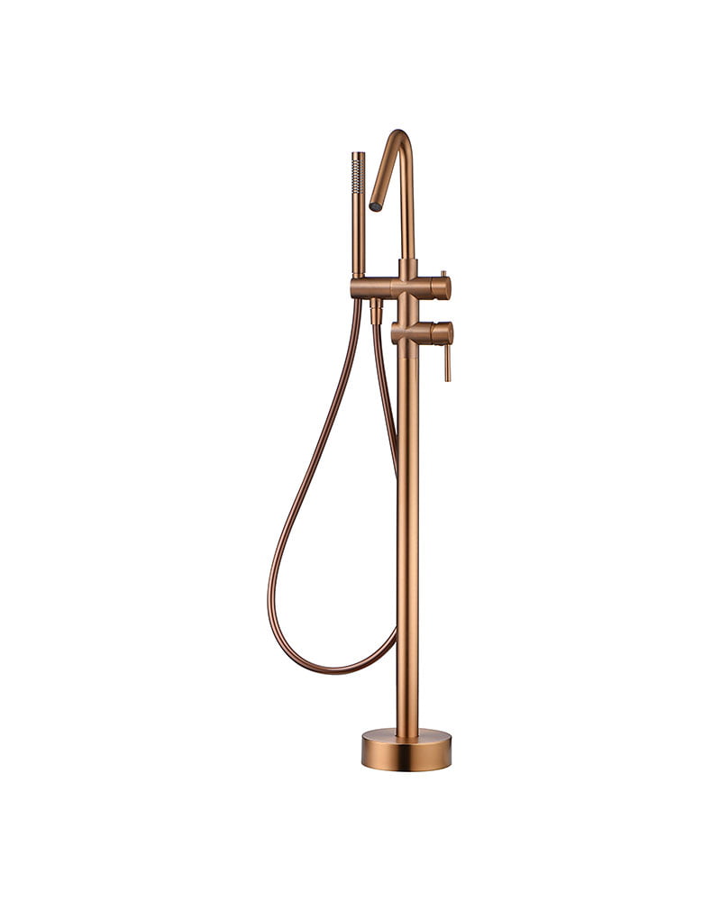 CÓRCEGA SERIES – BRUSHED ROSE GOLD SINGLE-LEVER FREE-STANDING BATHTUB FAUCET