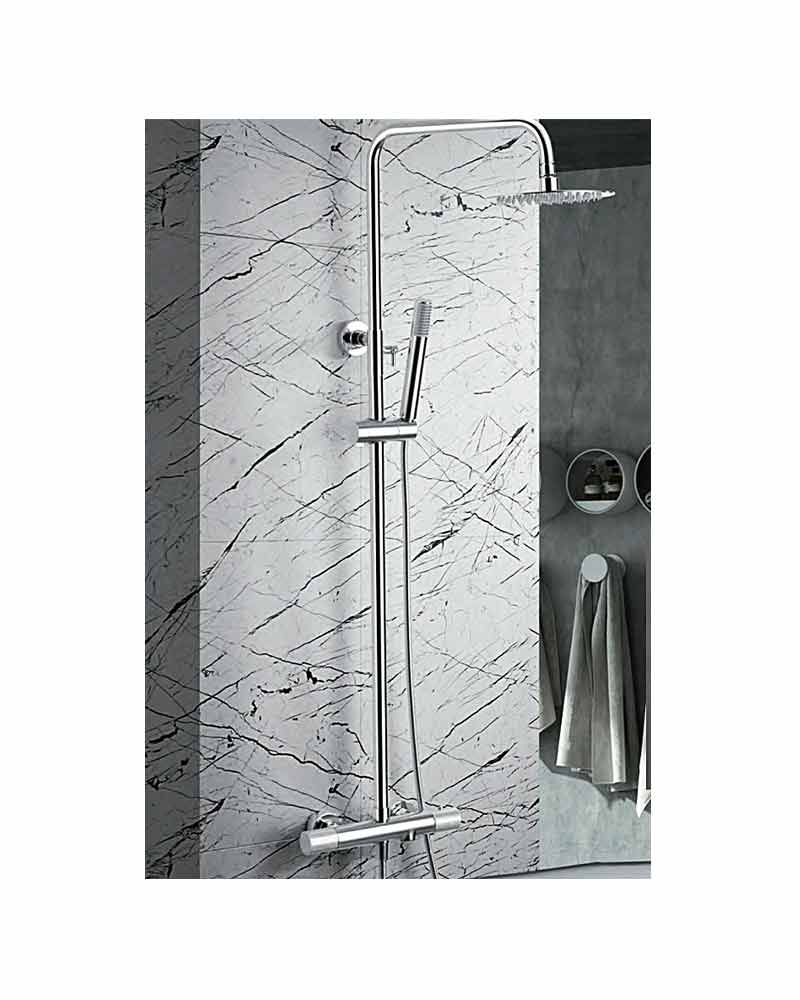 LINE SERIES – CHROME THERMOSTATIC BATHTUB AND SHOWER BAR