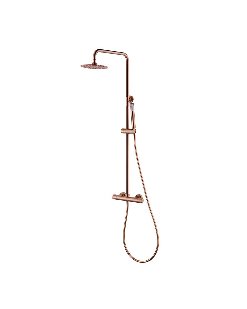 MONZA SERIES – ROSE GOLD THERMOSTATIC SHOWER BAR