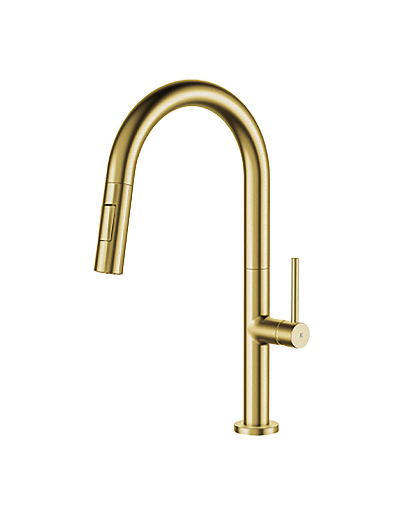 Plenum Kitchen Sink Mixer & Pull Out Spray – Brushed Brass