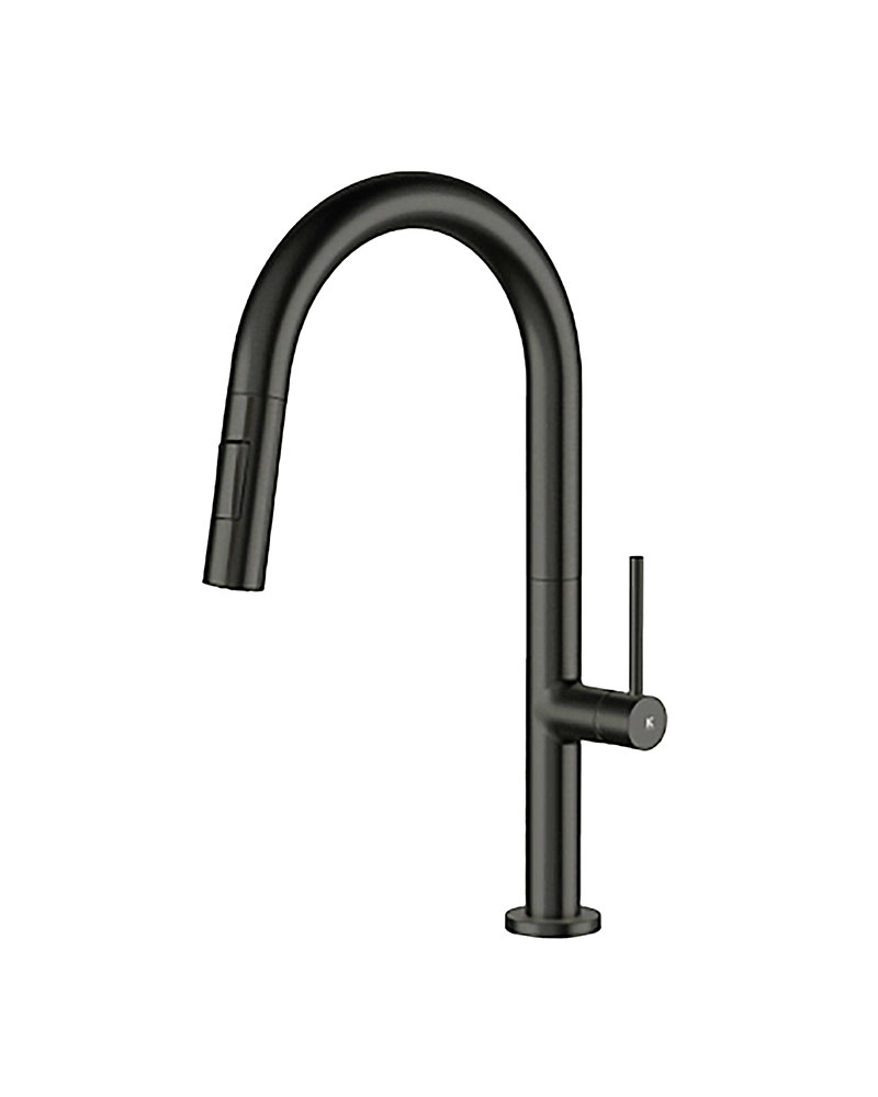 Plenum Kitchen Sink Mixer & Pull Out Spray – Matt Black